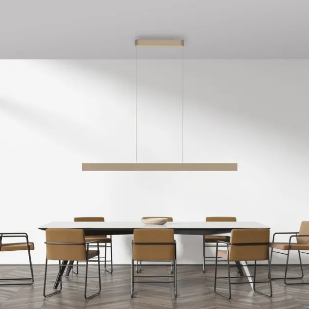 Paul Neuhaus LED Pendelleuchte Q-STRETTO, bronce,