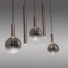 Paul Neuhaus LED Pendelleuchte BOWL, braun,5fl. linear