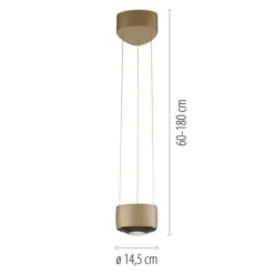 Paul Neuhaus LED Pendelleuchte Q-STRETTO, bronce, dimmbar, Fernbedienung