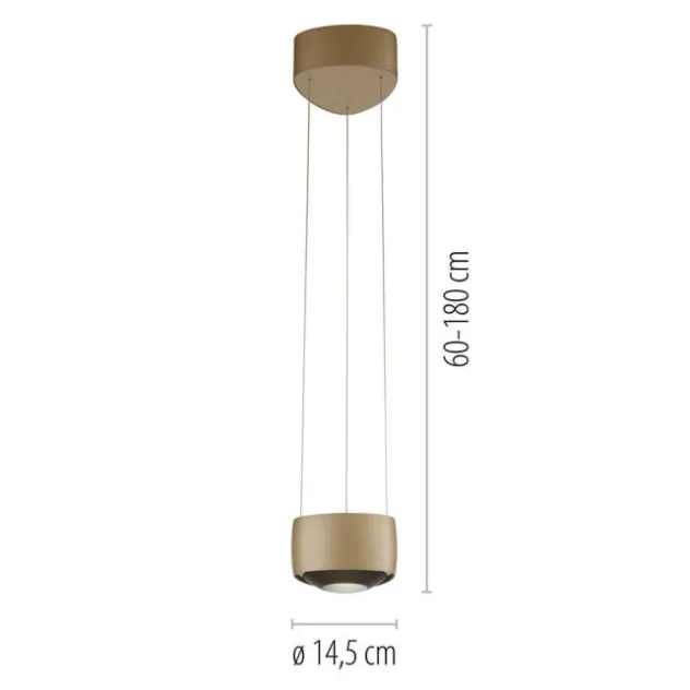 Paul Neuhaus LED Pendelleuchte Q-STRETTO, bronce, dimmbar, Fernbedienung
