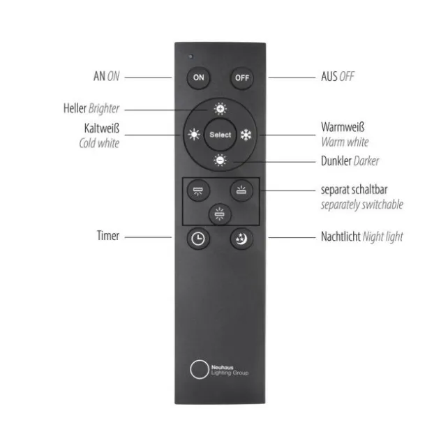 Paul Neuhaus LED Pendelleuchte Q-STRETTO, schwarz,