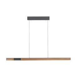 Paul Neuhaus LED Pendelleuchte ADRIANA SQUARE, Holz-natur, Touchdimmer