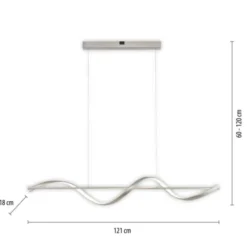 Paul Neuhaus LED Pendelleuchte Q-SWING silber Smart Home dimmbar FB