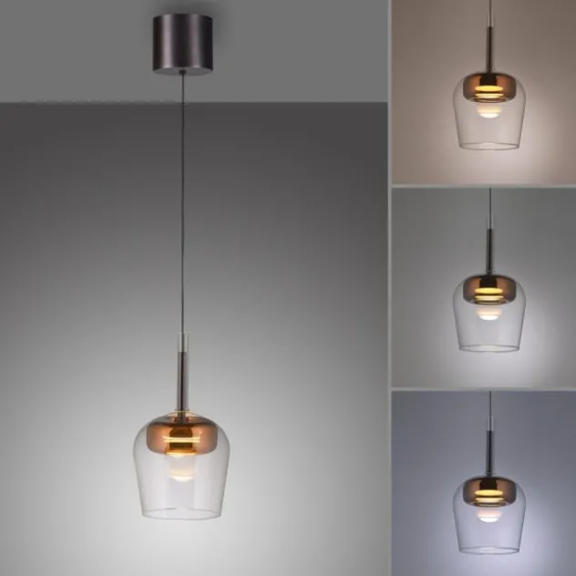 Paul Neuhaus LED Pendelleuchte Q-KON 1-flammig kupfer Smart Home App
