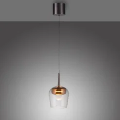 Paul Neuhaus LED Pendelleuchte Q-KON 1-flammig kupfer Smart Home App