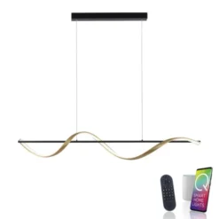 Paul Neuhaus LED Pendelleuchte Q-SWING anthrazit messing matt Smart Home
