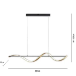 Paul Neuhaus LED Pendelleuchte Q-SWING anthrazit messing matt Smart Home