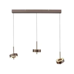 Paul Neuhaus LED Pendelleuchte Q-ROTATE 3 flammig braun höhenverstellbar
