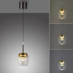 Paul Neuhaus LED Pendelleuchte Q-KON 1-flammig gold Smart Home App