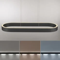 Paul Neuhaus LED Pendelleuchte Q-STRETTO, schwarz, mit Fernbedienung