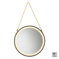 Paul Neuhaus LED Spiegel VIDRO, schwarz,