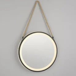 Paul Neuhaus LED Spiegel VIDRO, schwarz,