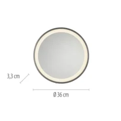 Paul Neuhaus LED Spiegel VIDRO, grau,