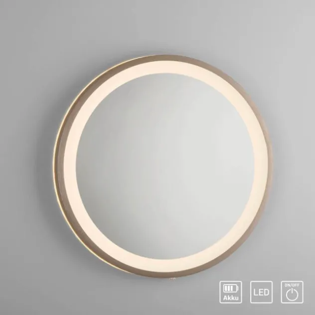 Paul Neuhaus LED Spiegel VIDRO, bronce,