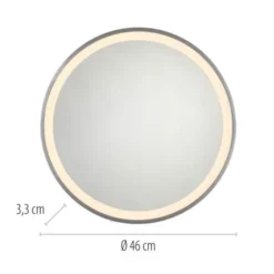 Paul Neuhaus LED Spiegel VIDRO, grau