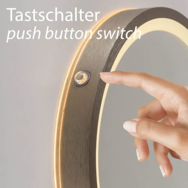 Paul Neuhaus LED Spiegel VIDRO, bronce,