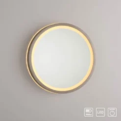 Paul Neuhaus LED Spiegel VIDRO, bronce,