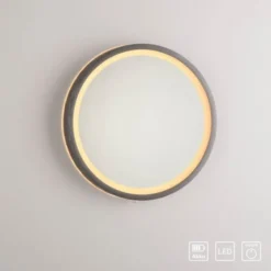 Paul Neuhaus LED Spiegel VIDRO, grau,