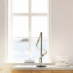 Paul Neuhaus LED Tischleuchte Q-SWING anthrazit messing matt steuerbar Smart Home