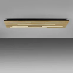 Paul Neuhaus LED Wand-Deckenleuchte Q-AKUSTIK Holz-natur Smarthome