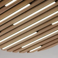 Paul Neuhaus LED Wand-Deckenleuchte Q-AKUSTIK Holz-natur Smarthome