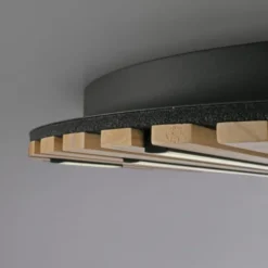 Paul Neuhaus LED Wand-Deckenleuchte Q-AKUSTIK Holz-natur Smarthome
