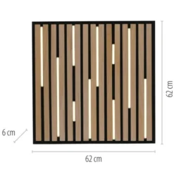 Paul Neuhaus LED Wand- und Deckenleuchte Q-AKUSTIK Holz-naturSmarthome
