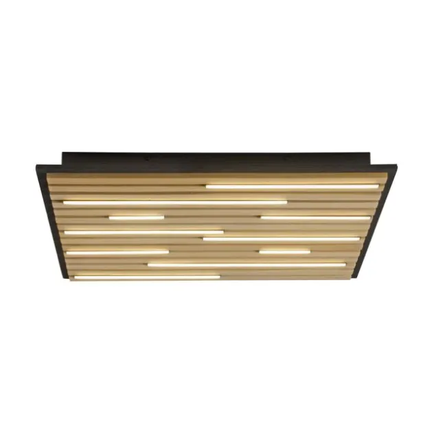 Paul Neuhaus LED Wand- und Deckenleuchte Q-AKUSTIK Holz-naturSmarthome