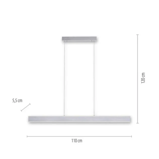 Paul Neuhaus Q ADRIANA LED Pendelleuchte Smart Home aluminium RGB