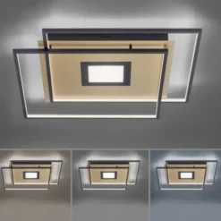 Paul Neuhaus, Q-AMIRA, LED-Deckenleuchte, schwarz-messing, Smart Home