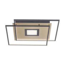 Paul Neuhaus, Q-AMIRA, LED-Deckenleuchte, schwarz-messing, Smart Home