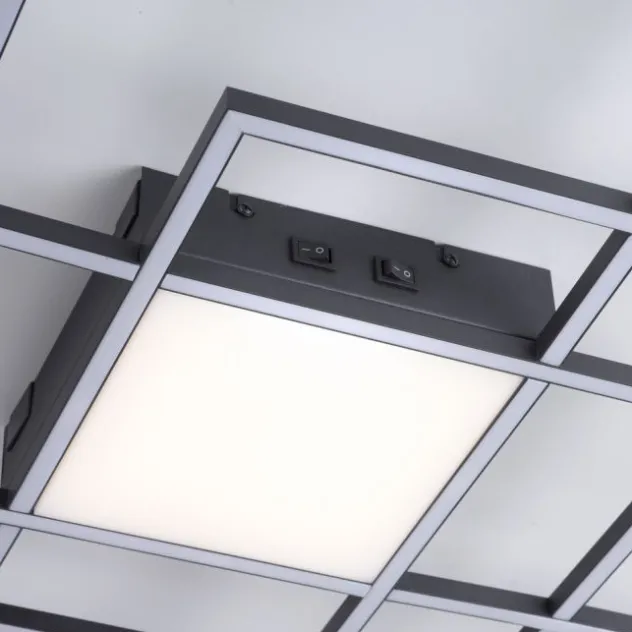 Paul Neuhaus Q-Asmin LED Deckenleuchte Smart Home 80x80 schwarz