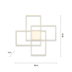 Paul Neuhaus Q-Asmin LED Deckenleuchte Smart Home 80x80 schwarz