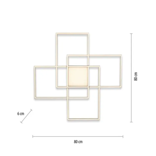 Paul Neuhaus Q-Asmin LED Deckenleuchte Smart Home 80x80 schwarz