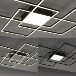 Paul Neuhaus Q-Asmin LED Deckenleuchte Smart Home 80x80 schwarz