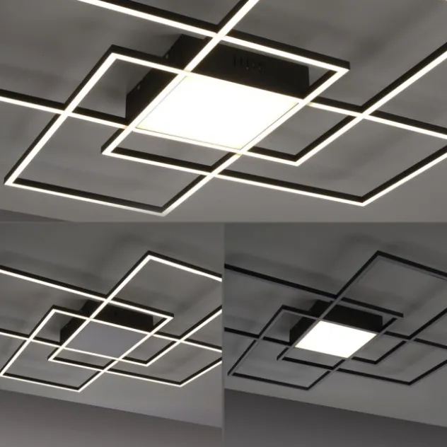 Paul Neuhaus Q-Asmin LED Deckenleuchte Smart Home 80x80 schwarz