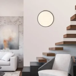 Paul Neuhaus Q BILA LED Deckenleuchte Smart Home mattfarbig Echtholz dimmbar