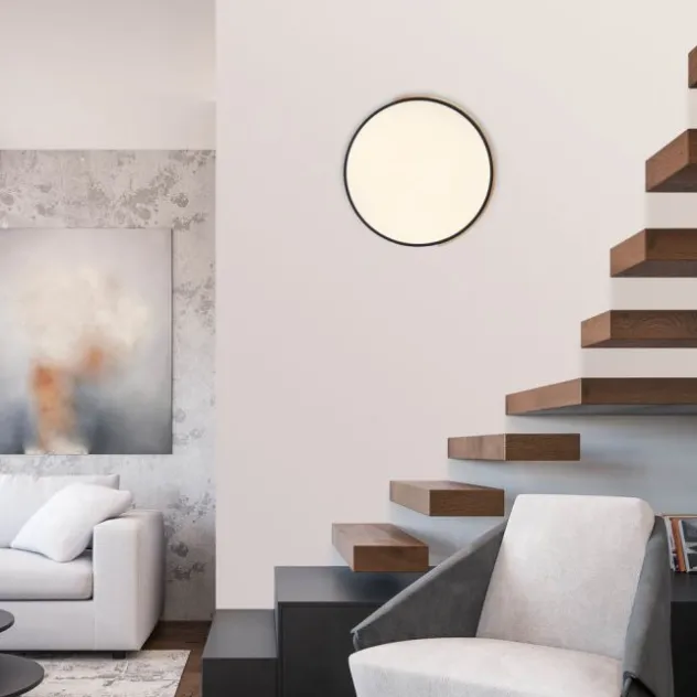 Paul Neuhaus Q BILA LED Deckenleuchte Smart Home mattfarbig Echtholz dimmbar