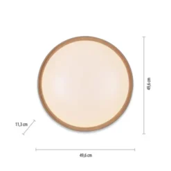 Paul Neuhaus Q EMILIA Deckenleuchte Smart Home grau matt farbig Holzoptik dimmbar