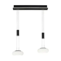 Paul Neuhaus Q ETIENNE Pendelleuchte Smart Home schwarz länglich 2 flammig
