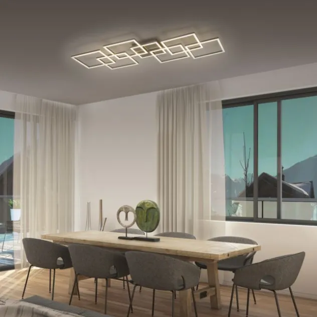 Paul Neuhaus, Q-INIGO, LED-Deckenleuchte, stahl, Smart Home