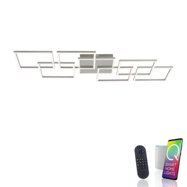 Paul Neuhaus, Q-INIGO, LED-Deckenleuchte, stahl, Smart Home