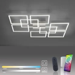 Paul Neuhaus, Q-INIGO, LED-Deckenleuchte, stahl, Smart Home
