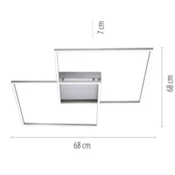 Paul Neuhaus, Q-INIGO, LED-Deckenleuchte, CCT, silber, dimmbar, Smart Home