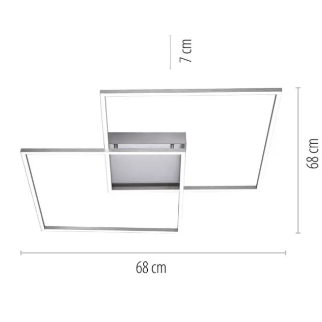 Paul Neuhaus, Q-INIGO, LED-Deckenleuchte, CCT, silber, dimmbar, Smart Home