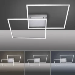Paul Neuhaus, Q-INIGO, LED-Deckenleuchte, CCT, silber, dimmbar, Smart Home
