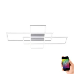 Paul Neuhaus, Q-INIGO, 100x75cm, LED-Deckenleuchte, dimmbar, Smart Home