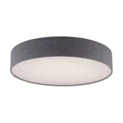 Paul Neuhaus, Q-KIARA ,LED-Deckenleuchte, grau, Ø 58cm, Stoffschirm, Smart Home