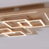 Paul Neuhaus, Q-LINEA , LED-Deckenleuchte, Holzdekor, dimmbar, Smart Home