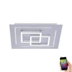 Paul Neuhaus, Q-LINEA, LED-Deckenleuchte, 40x40cm, dimmbar, CCT, Smart Home